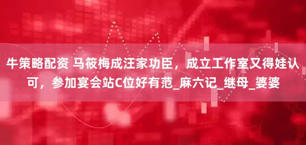 牛策略配资 马筱梅成汪家功臣，成立工作室又得娃认可，参加宴会站C位好有范_麻六记_继母_婆婆